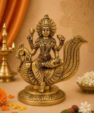 Brass Gayatri Devi Idol 4 in